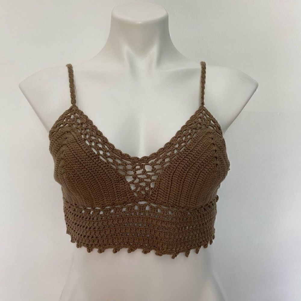Ecotè crochet bra top green earth fairy